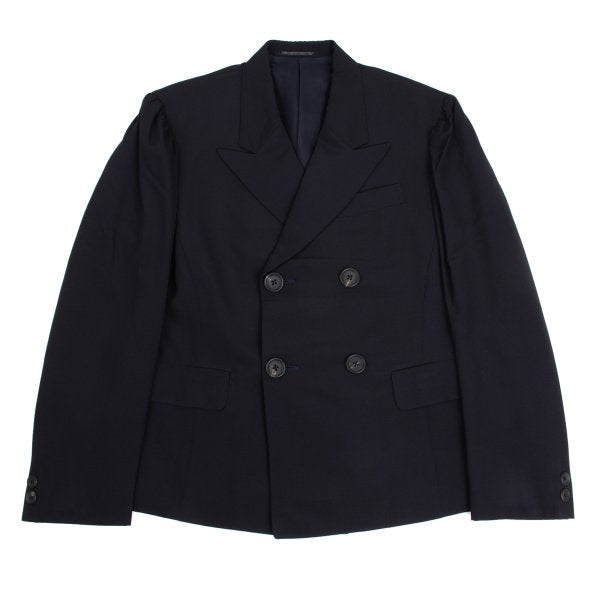 Yohji Yamamoto POUR HOMME Navy Puff Lapel Jacket Size M