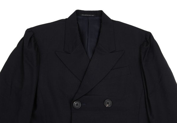 Yohji Yamamoto POUR HOMME Navy Puff Lapel Jacket Size M