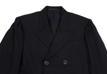 Yohji Yamamoto POUR HOMME Navy Puff Lapel Jacket Size M