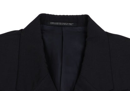 Yohji Yamamoto POUR HOMME Navy Puff Lapel Jacket Size M
