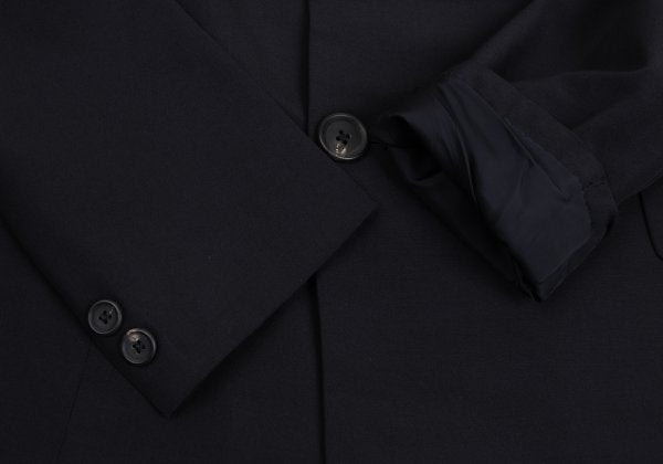 Yohji Yamamoto POUR HOMME Navy Puff Lapel Jacket Size M