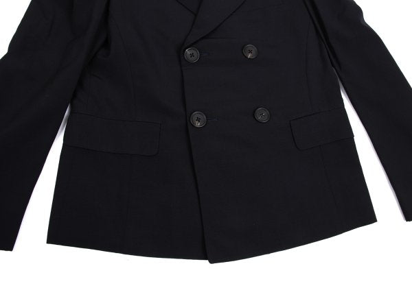 Yohji Yamamoto POUR HOMME Navy Puff Lapel Jacket Size M