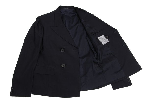 Yohji Yamamoto POUR HOMME Navy Puff Lapel Jacket Size M