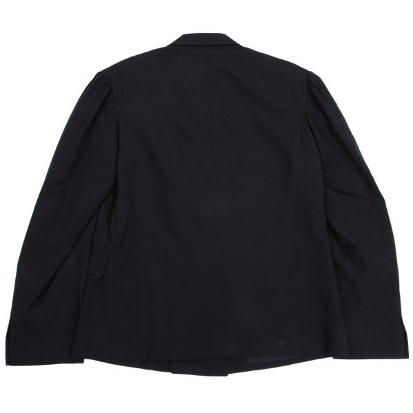 Yohji Yamamoto POUR HOMME Navy Puff Lapel Jacket Size M