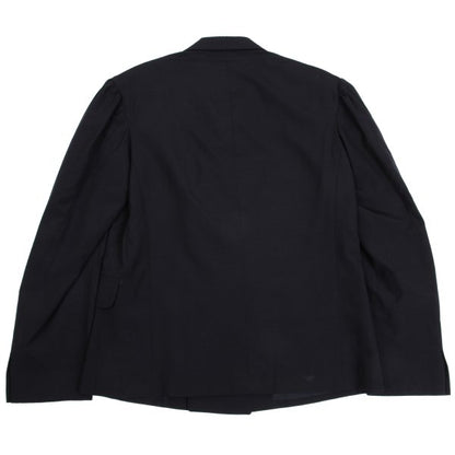 Yohji Yamamoto POUR HOMME Navy Puff Lapel Jacket Size M