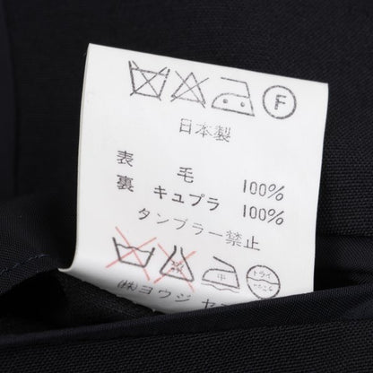 Yohji Yamamoto POUR HOMME Navy Puff Lapel Jacket Size M