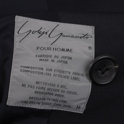 Yohji Yamamoto POUR HOMME Navy Puff Lapel Jacket Size M