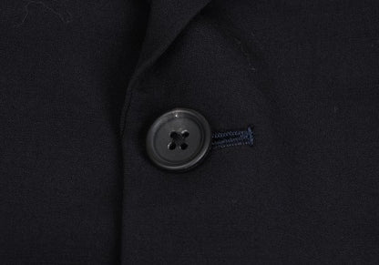 Yohji Yamamoto POUR HOMME Navy Wool Puff Lapel Jacket Size S
