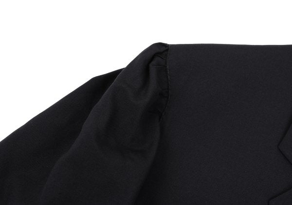 Yohji Yamamoto POUR HOMME Navy Wool Puff Lapel Jacket Size S