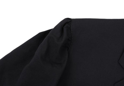 Yohji Yamamoto POUR HOMME Navy Wool Puff Lapel Jacket Size S