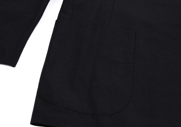 Yohji Yamamoto POUR HOMME Navy Wool Puff Lapel Jacket Size S