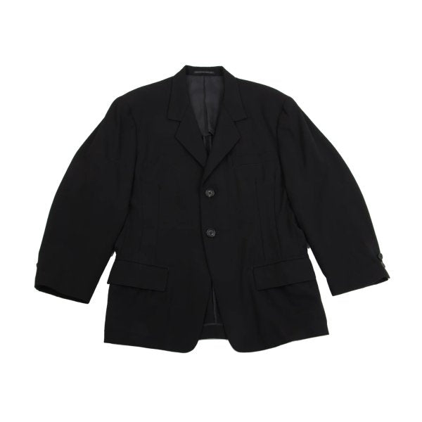 Yohji Yamamoto POUR HOMME Wool Gabardine Jacket Black Size S