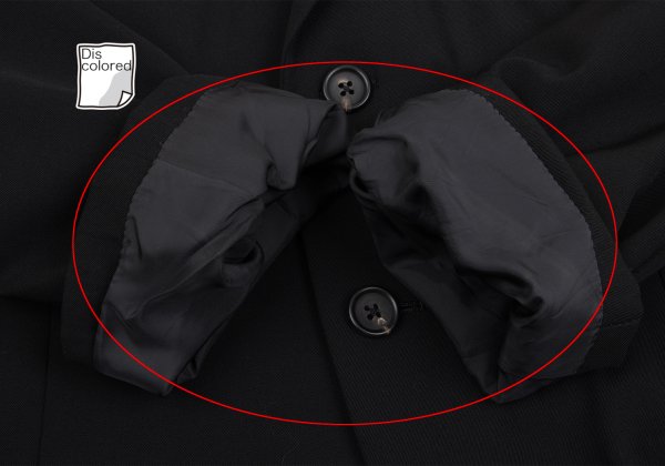 Yohji Yamamoto POUR HOMME Wool Gabardine Jacket Black Size S
