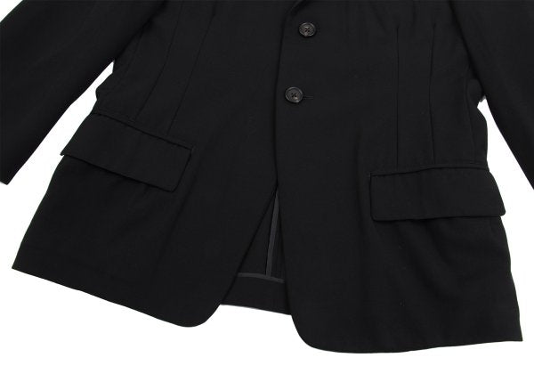 Yohji Yamamoto POUR HOMME Wool Gabardine Jacket Black Size S