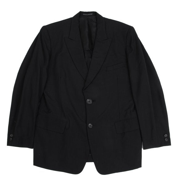Yohji Yamamoto POUR HOMME Wool Peak Jacket Black Size M
