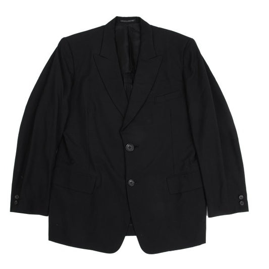 Yohji Yamamoto POUR HOMME Wool Peak Jacket Black Size M