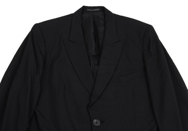 Yohji Yamamoto POUR HOMME Wool Peak Jacket Black Size M