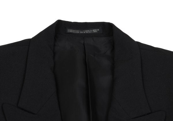 Yohji Yamamoto POUR HOMME Wool Peak Jacket Black Size M