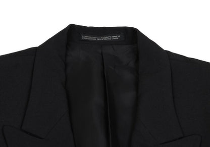 Yohji Yamamoto POUR HOMME Wool Peak Jacket Black Size M
