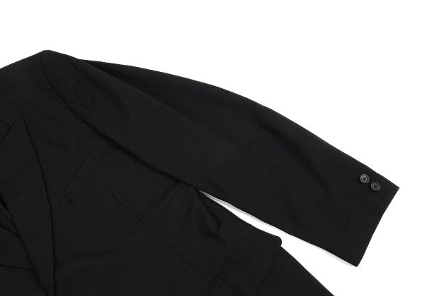 Yohji Yamamoto POUR HOMME Wool Peak Jacket Black Size M