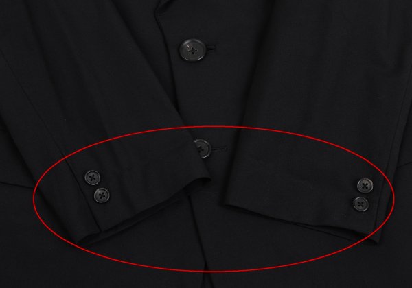 Yohji Yamamoto POUR HOMME Wool Peak Jacket Black Size M