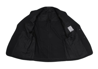 Yohji Yamamoto POUR HOMME Wool Peak Jacket Black Size M