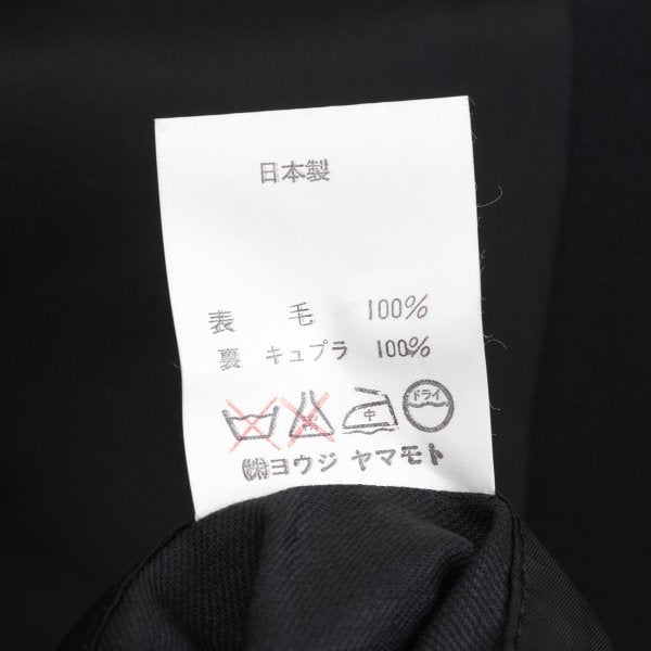 Yohji Yamamoto POUR HOMME Wool Peak Jacket Black Size M
