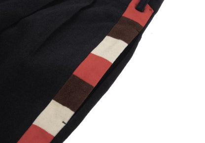 Yohji Yamamoto POUR HOMME Felt Wool Side Pants Navy Size S
