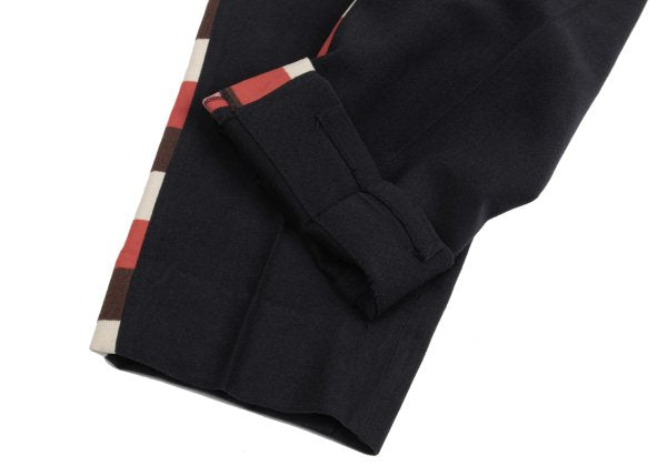 Yohji Yamamoto POUR HOMME Felt Wool Side Pants Navy Size S
