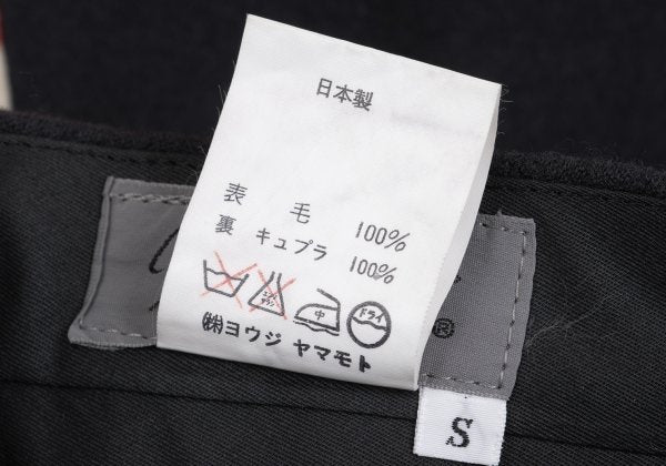 Yohji Yamamoto POUR HOMME Felt Wool Side Pants Navy Size S