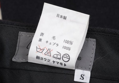 Yohji Yamamoto POUR HOMME Felt Wool Side Pants Navy Size S
