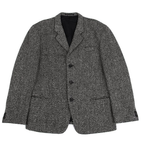 Yohji Yamamoto POUR HOMME Wool Tweed Jacket Black Size M