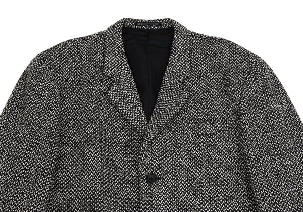 Yohji Yamamoto POUR HOMME Wool Tweed Jacket Black Size M