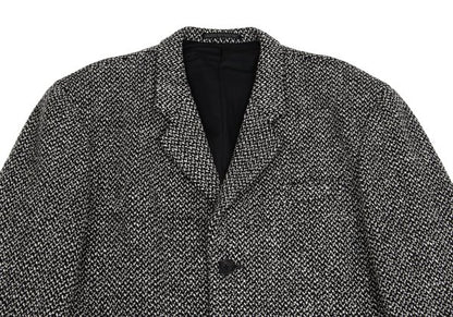 Yohji Yamamoto POUR HOMME Wool Tweed Jacket Black Size M