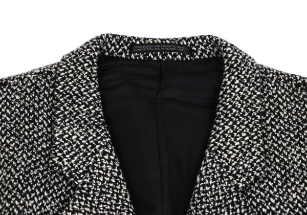 Yohji Yamamoto POUR HOMME Wool Tweed Jacket Black Size M