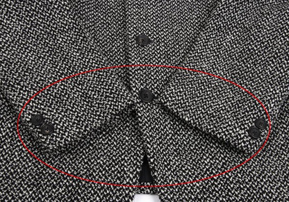Yohji Yamamoto POUR HOMME Wool Tweed Jacket Black Size M