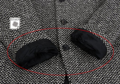 Yohji Yamamoto POUR HOMME Wool Tweed Jacket Black Size M