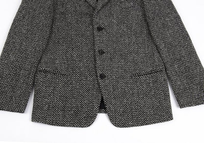 Yohji Yamamoto POUR HOMME Wool Tweed Jacket Black Size M