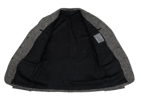 Yohji Yamamoto POUR HOMME Wool Tweed Jacket Black Size M