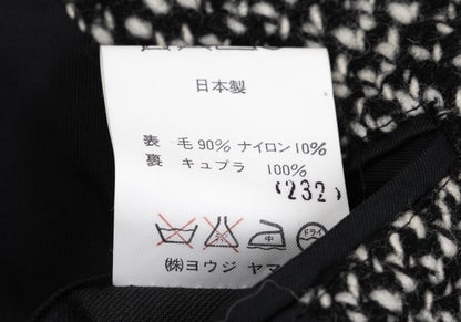 Yohji Yamamoto POUR HOMME Wool Tweed Jacket Black Size M