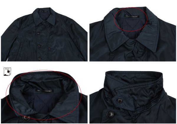 Yohji Yamamoto POUR HOMME Reversible Nylon Coat Navy Size M
