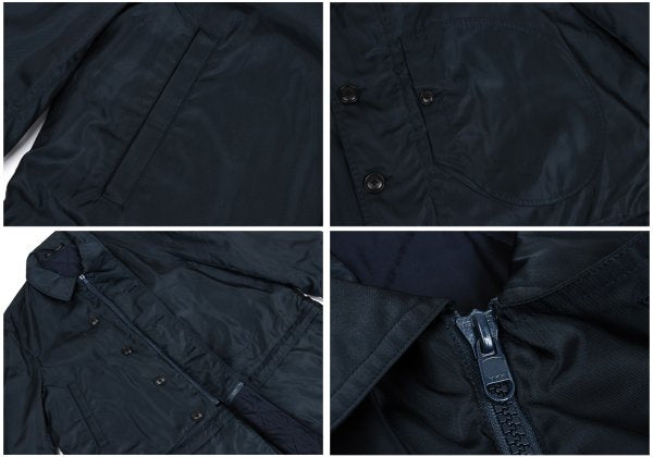 Yohji Yamamoto POUR HOMME Reversible Nylon Coat Navy Size M