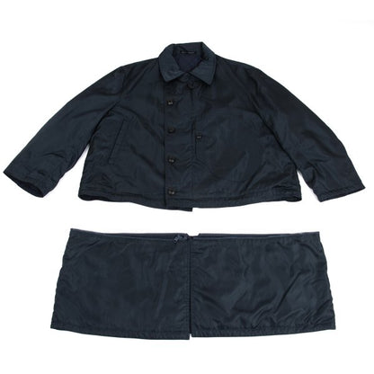 Yohji Yamamoto POUR HOMME Reversible Nylon Coat Navy Size M