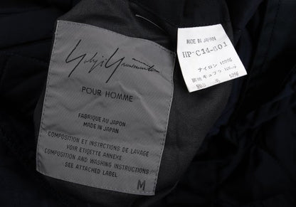 Yohji Yamamoto POUR HOMME Reversible Nylon Coat Navy Size M