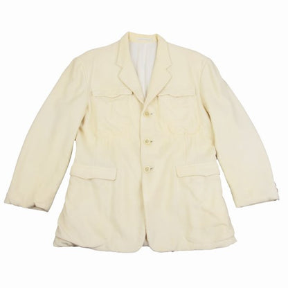 Yohji Yamamoto POUR HOMME Wool Nylon Jacket Cream Size M