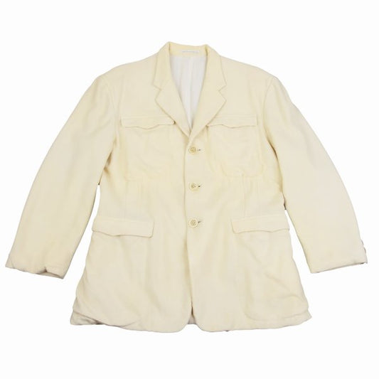 Yohji Yamamoto POUR HOMME Wool Nylon Jacket Cream Size M