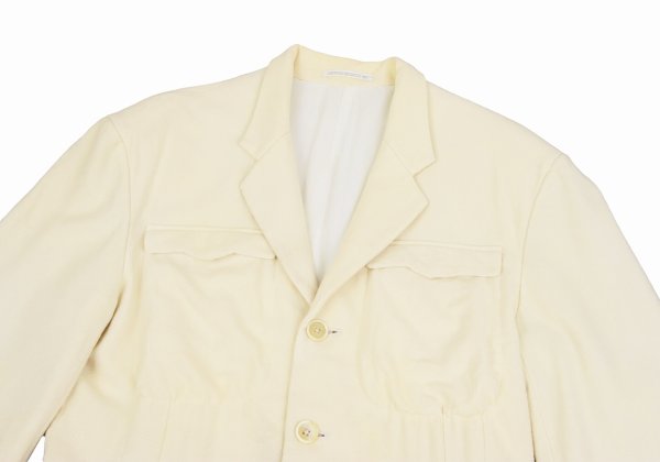 Yohji Yamamoto POUR HOMME Wool Nylon Jacket Cream Size M