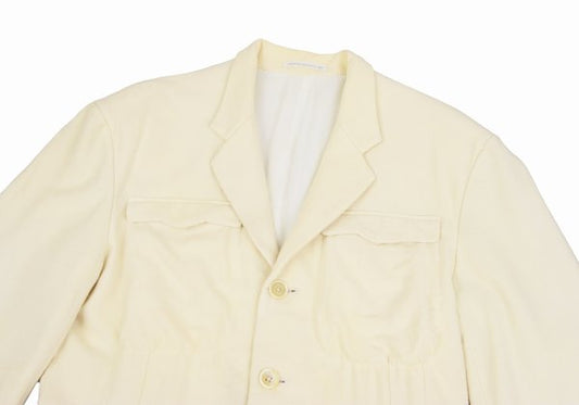 Yohji Yamamoto POUR HOMME Wool Nylon Jacket Cream Size M