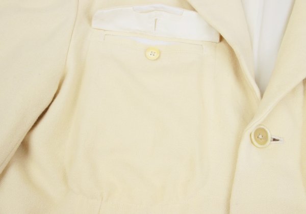 Yohji Yamamoto POUR HOMME Wool Nylon Jacket Cream Size M