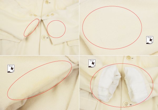 Yohji Yamamoto POUR HOMME Wool Nylon Jacket Cream Size M